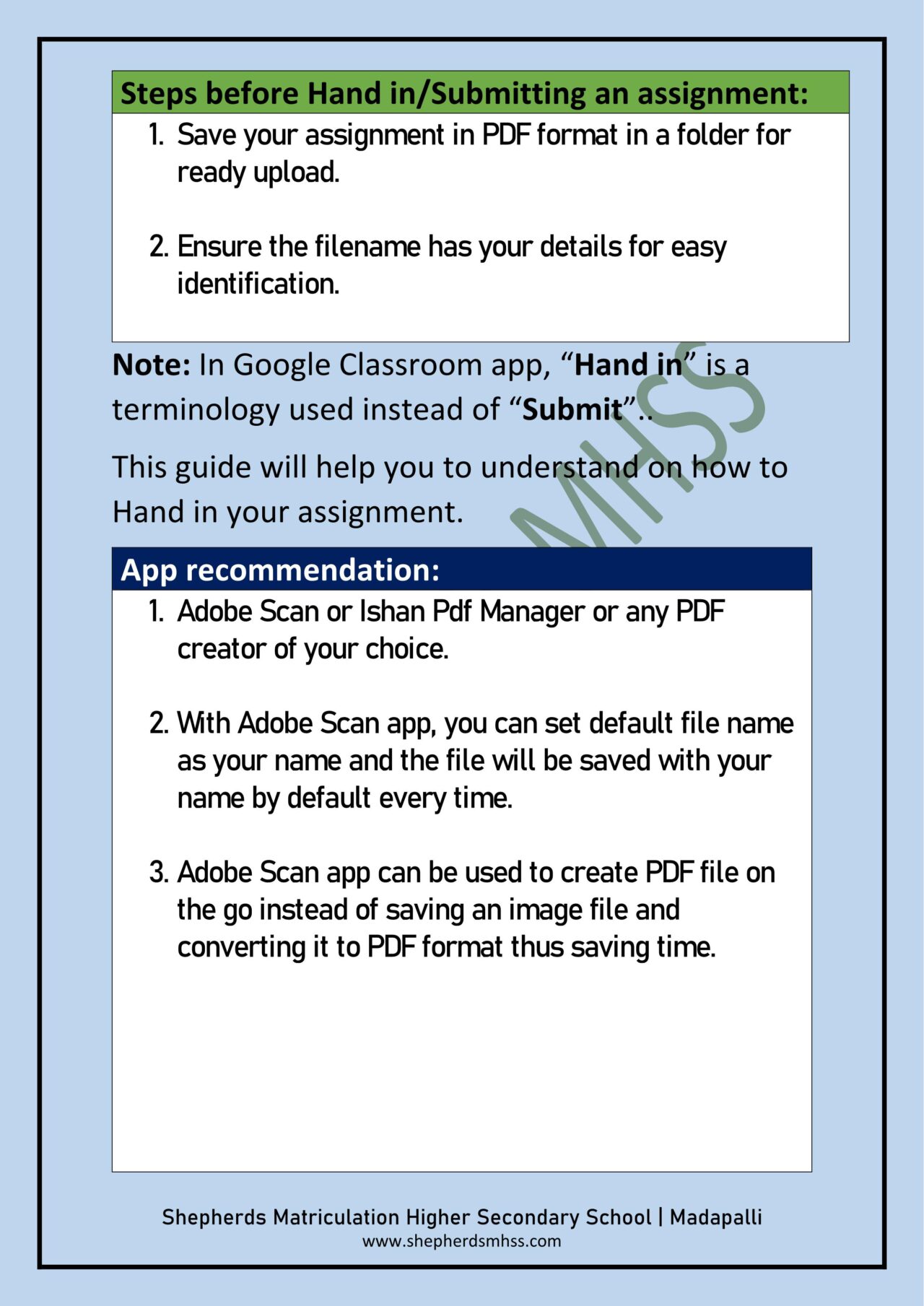 How to Hand In assignment in Google Classroom Android App